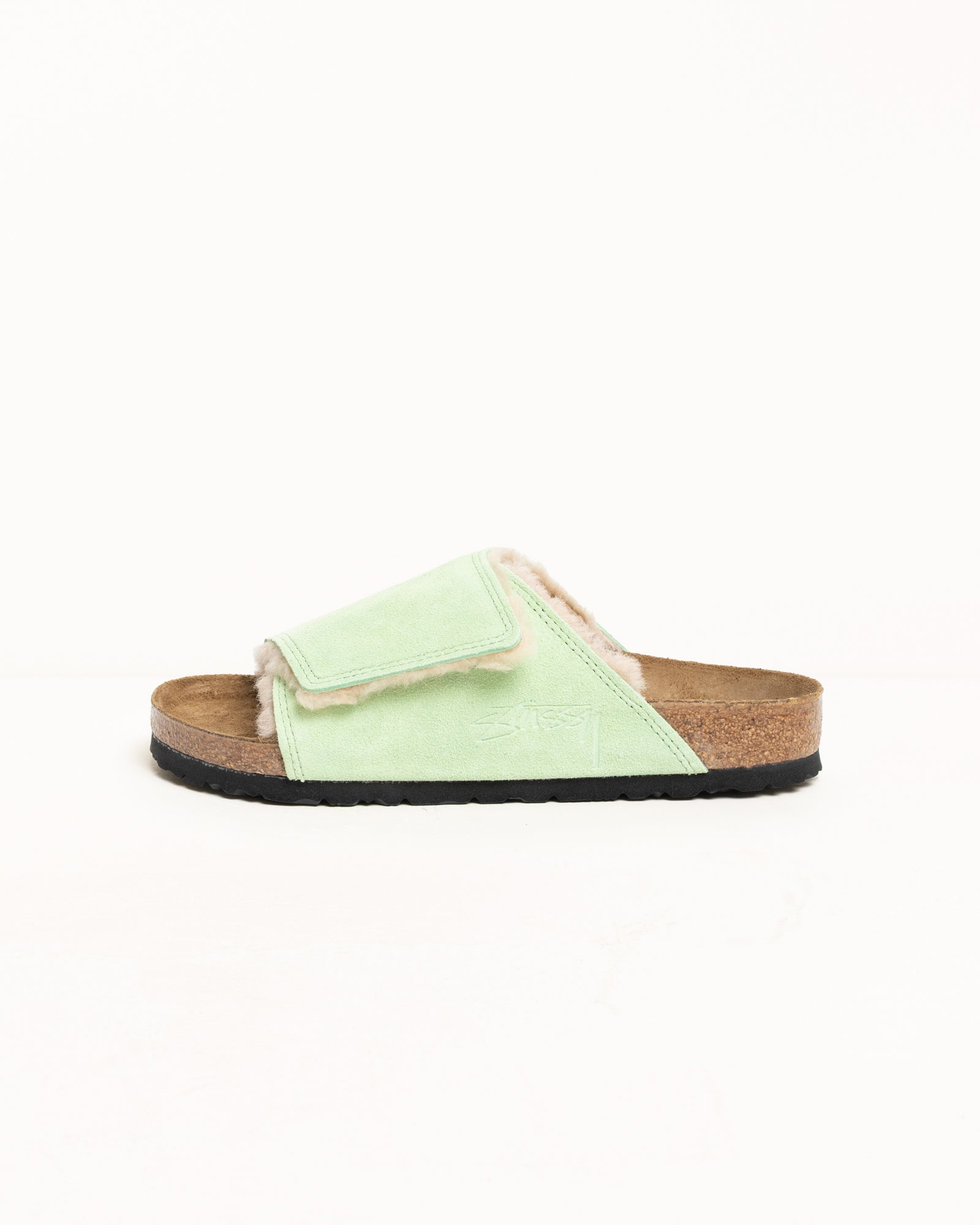 ST??SSY & BIRKENSTOCK SOLANA SHEARLING SLIDE