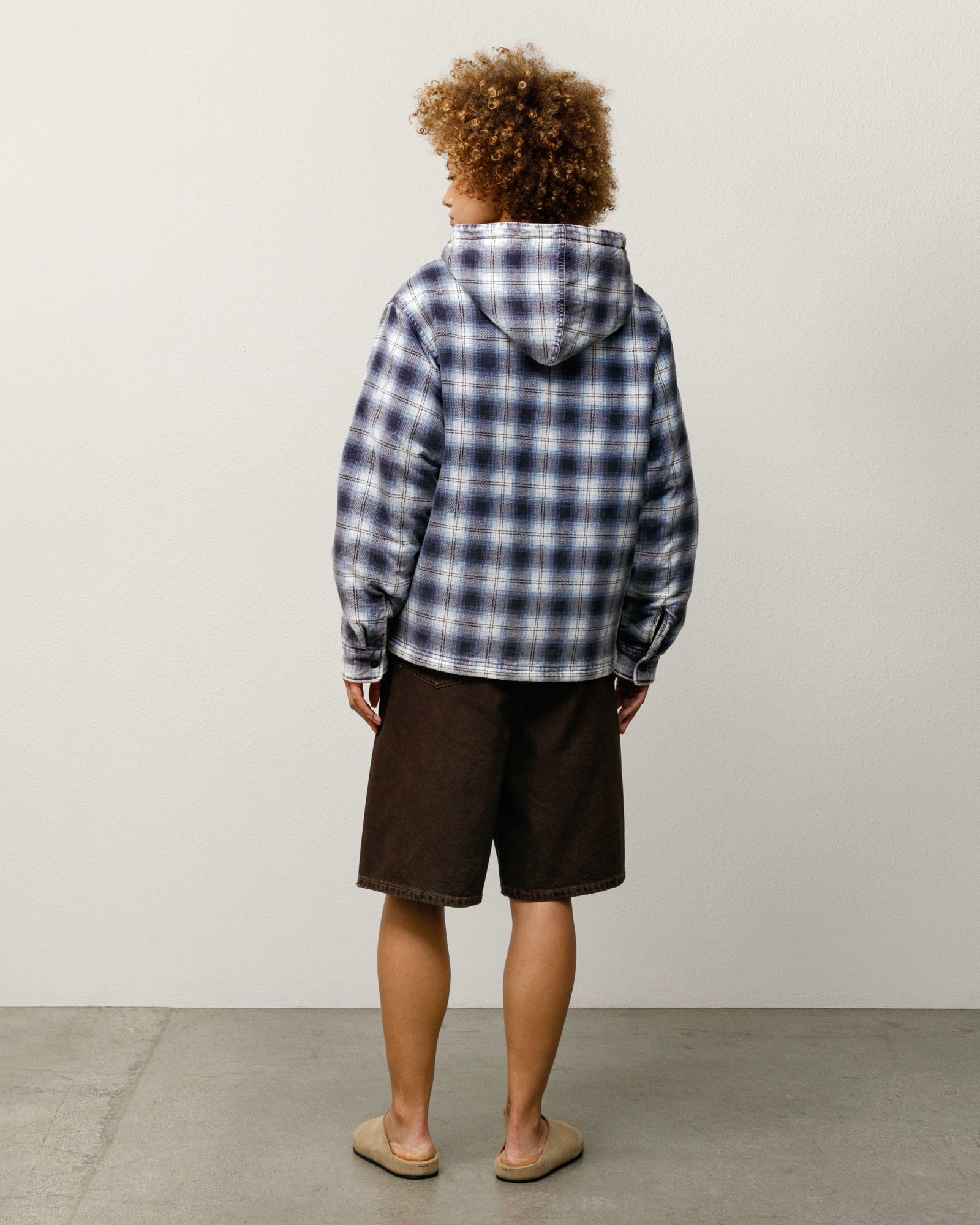 ZIP HOODED PLAID SHIRT - Image 5