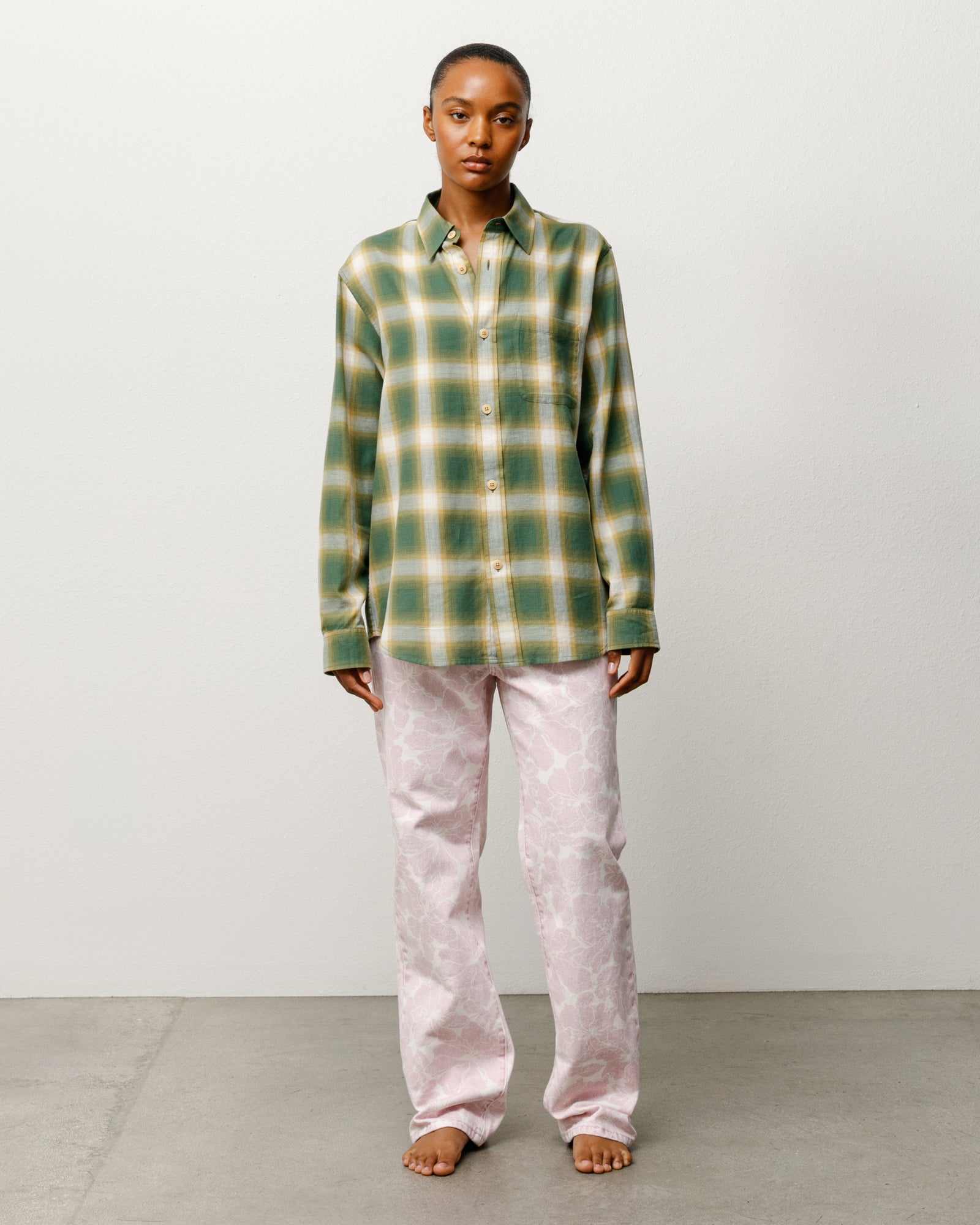 BEACH OMBRE PLAID SHIRT