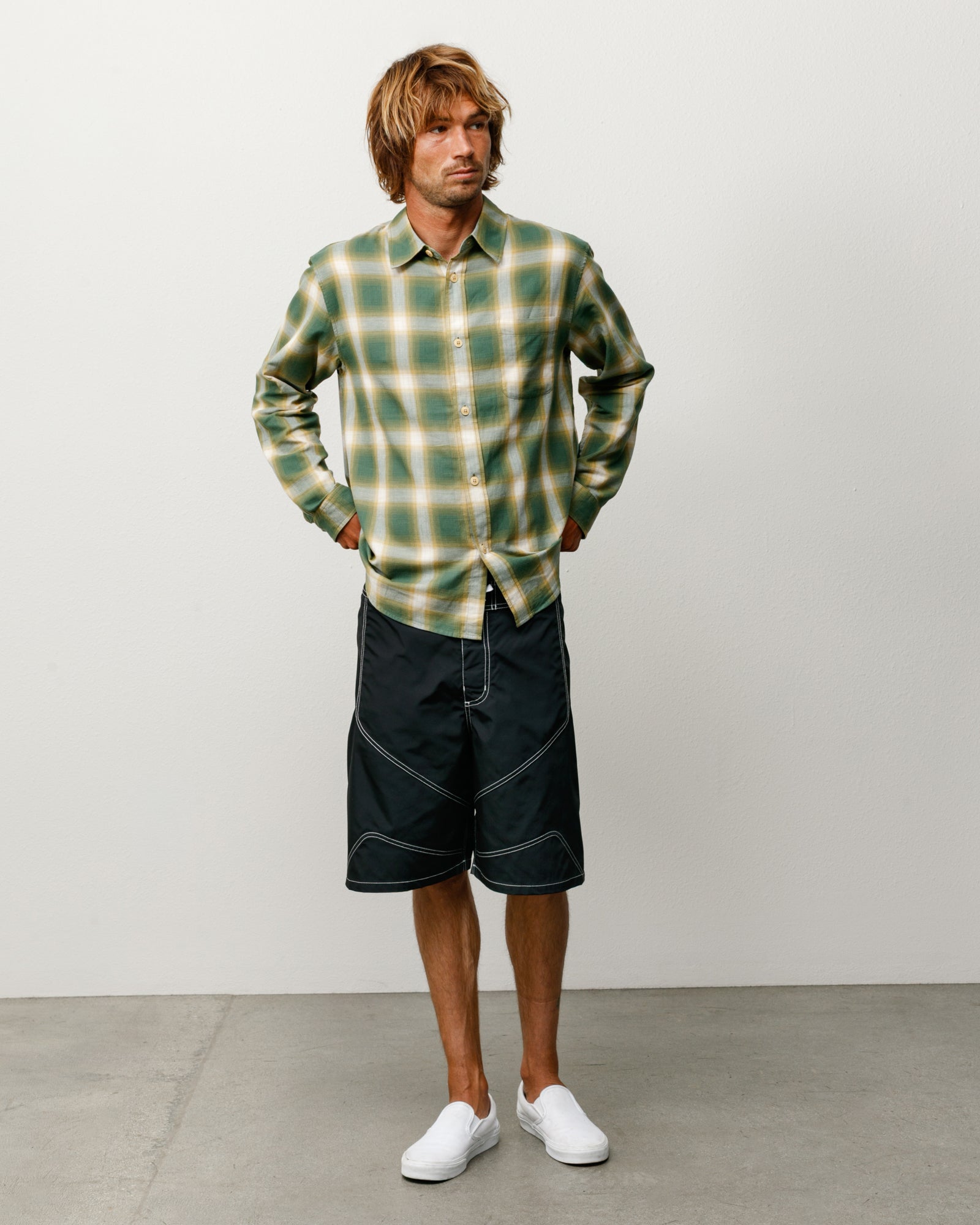 BEACH OMBRE PLAID SHIRT - Image 3