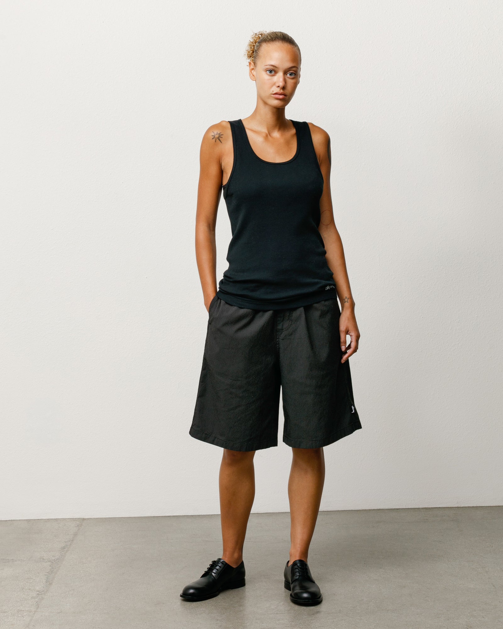 BAGGY SEERSUCKER BEACH SHORT
