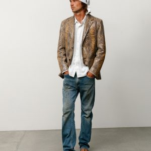 LEATHER BLAZER