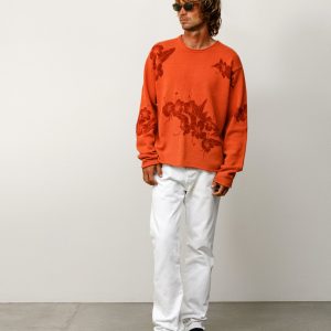 FLORAL ROLL NECK SWEATER