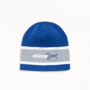 ST??SSY SPORT STRIPE SKULLCAP