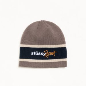 ST??SSY SPORT STRIPE SKULLCAP