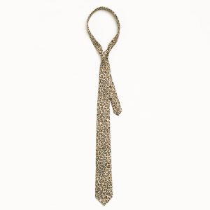 JACQUARD LEOPARD TIE